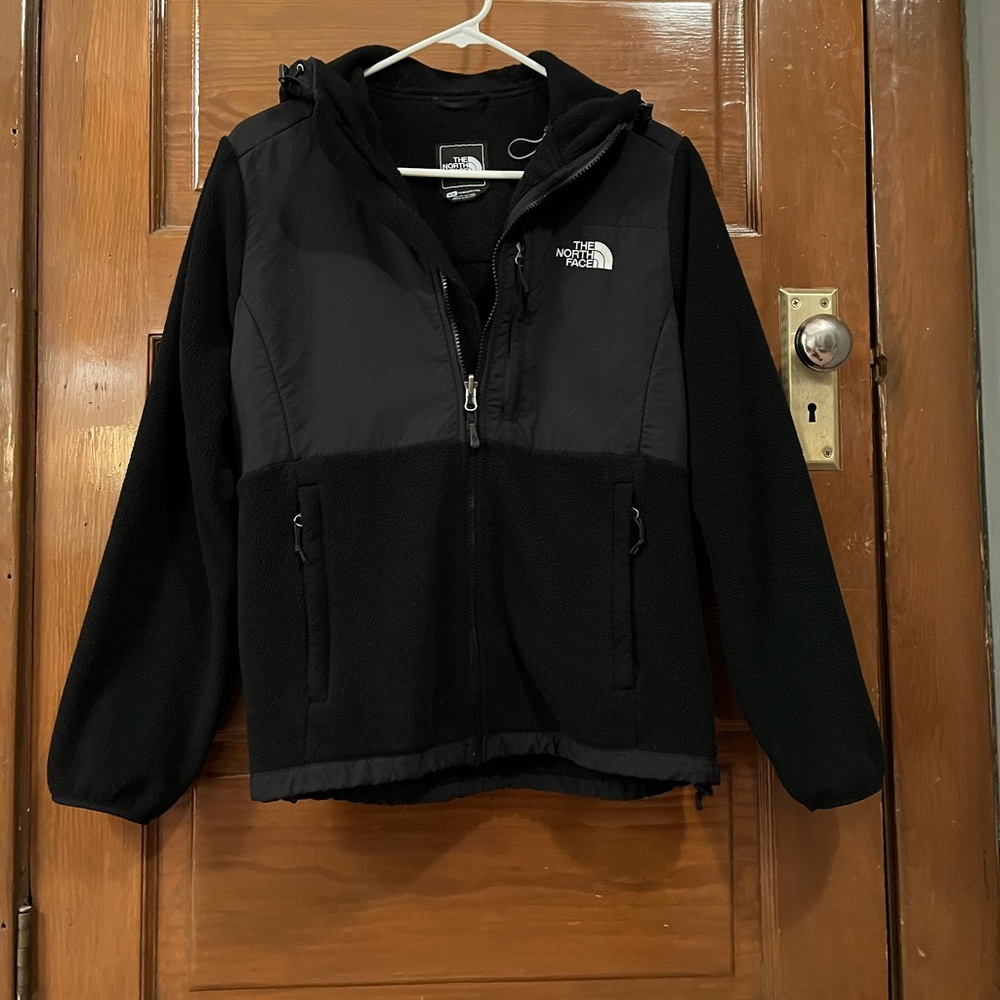 The North Face Woman’s Denali Fleece Hoodie Black Performance Jacket Size M